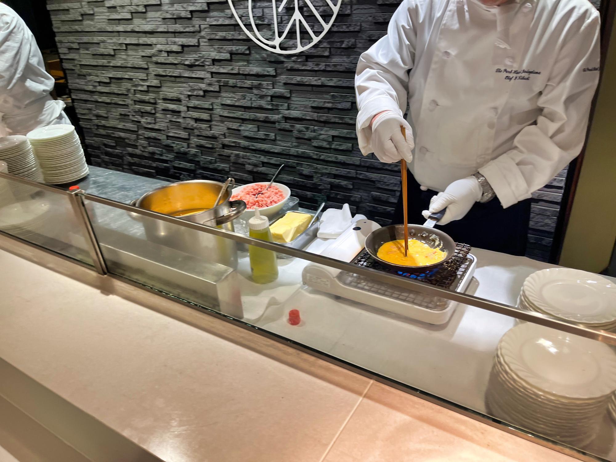 芦ノ牧温泉 丸峰観光ホテル 朝食ビュッフェ オムレツ