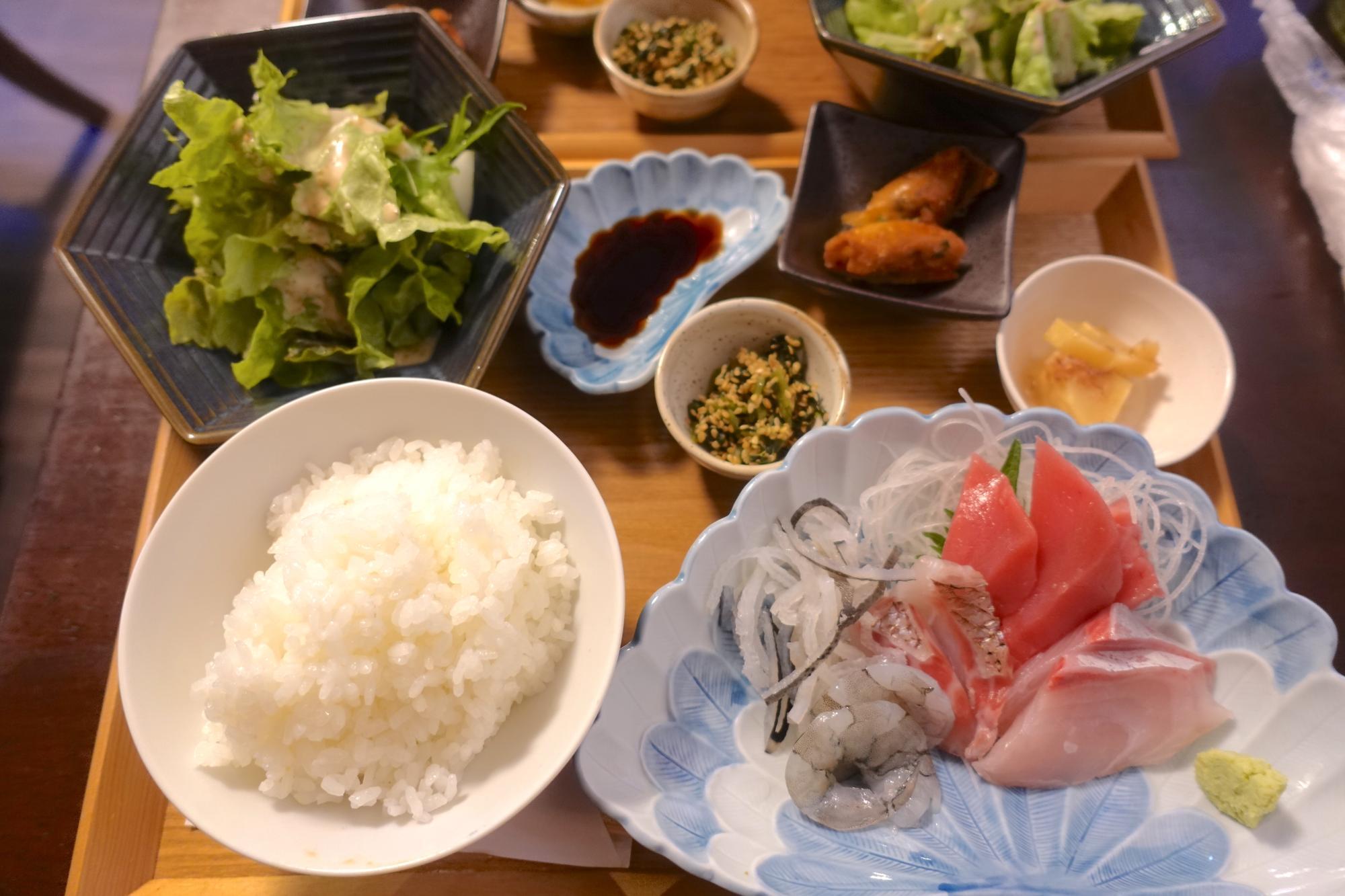 旬なご飯 有頂天 鮮魚の御造り定食