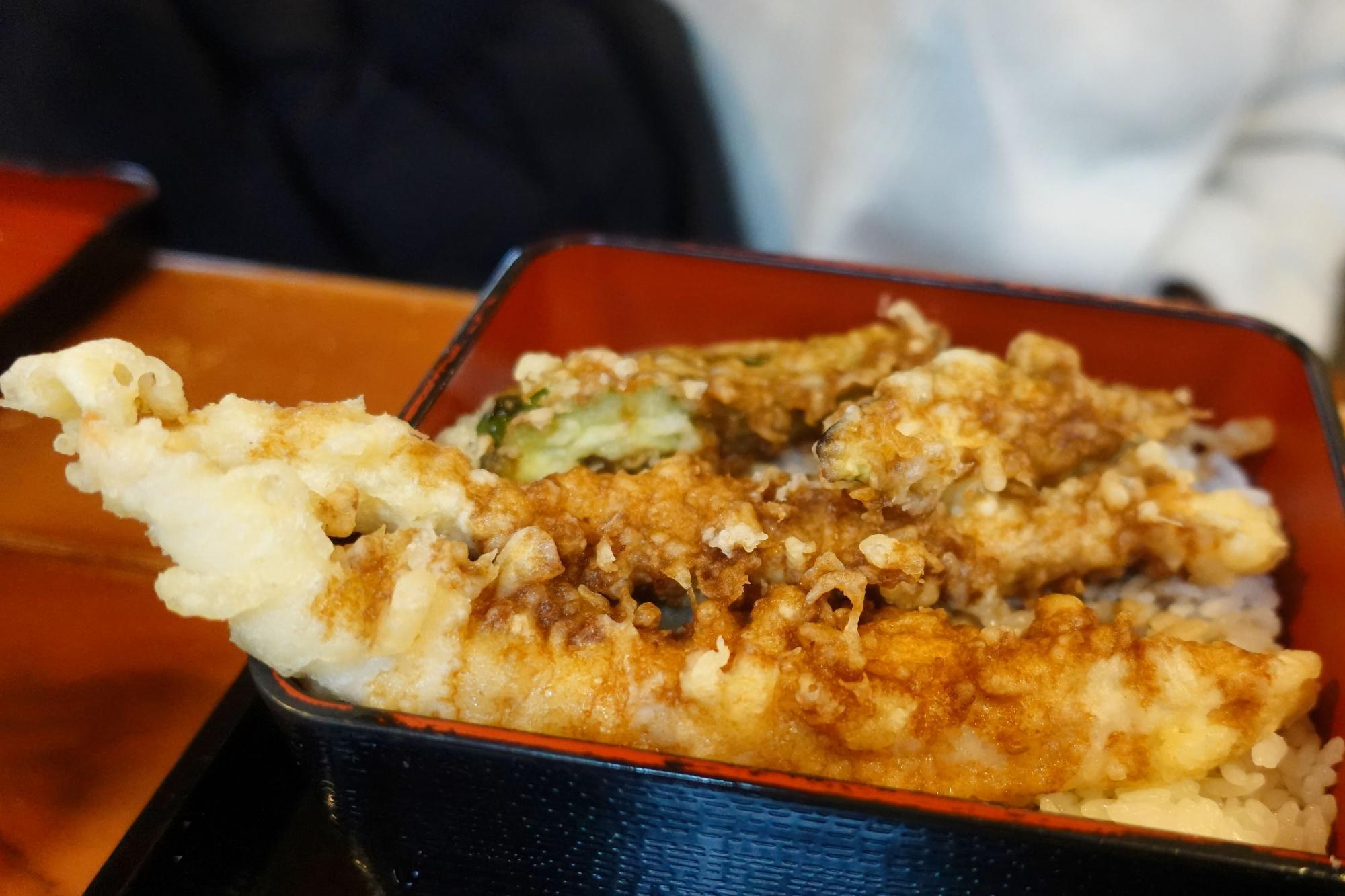 徳一(とくいち) 会津地鶏の天重セット (タレ) あいづ 食の陣