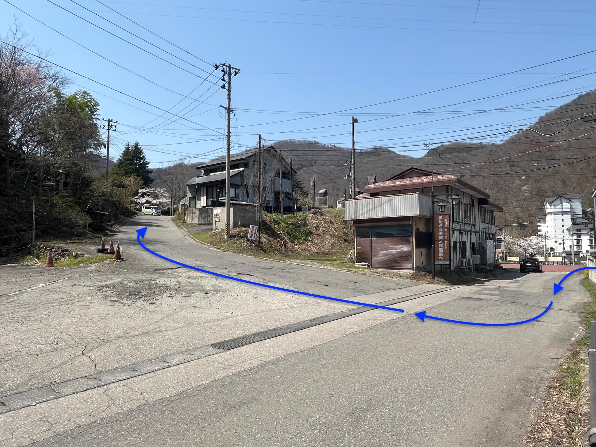 芦ノ牧温泉 かがやき公園 駐車場ルート