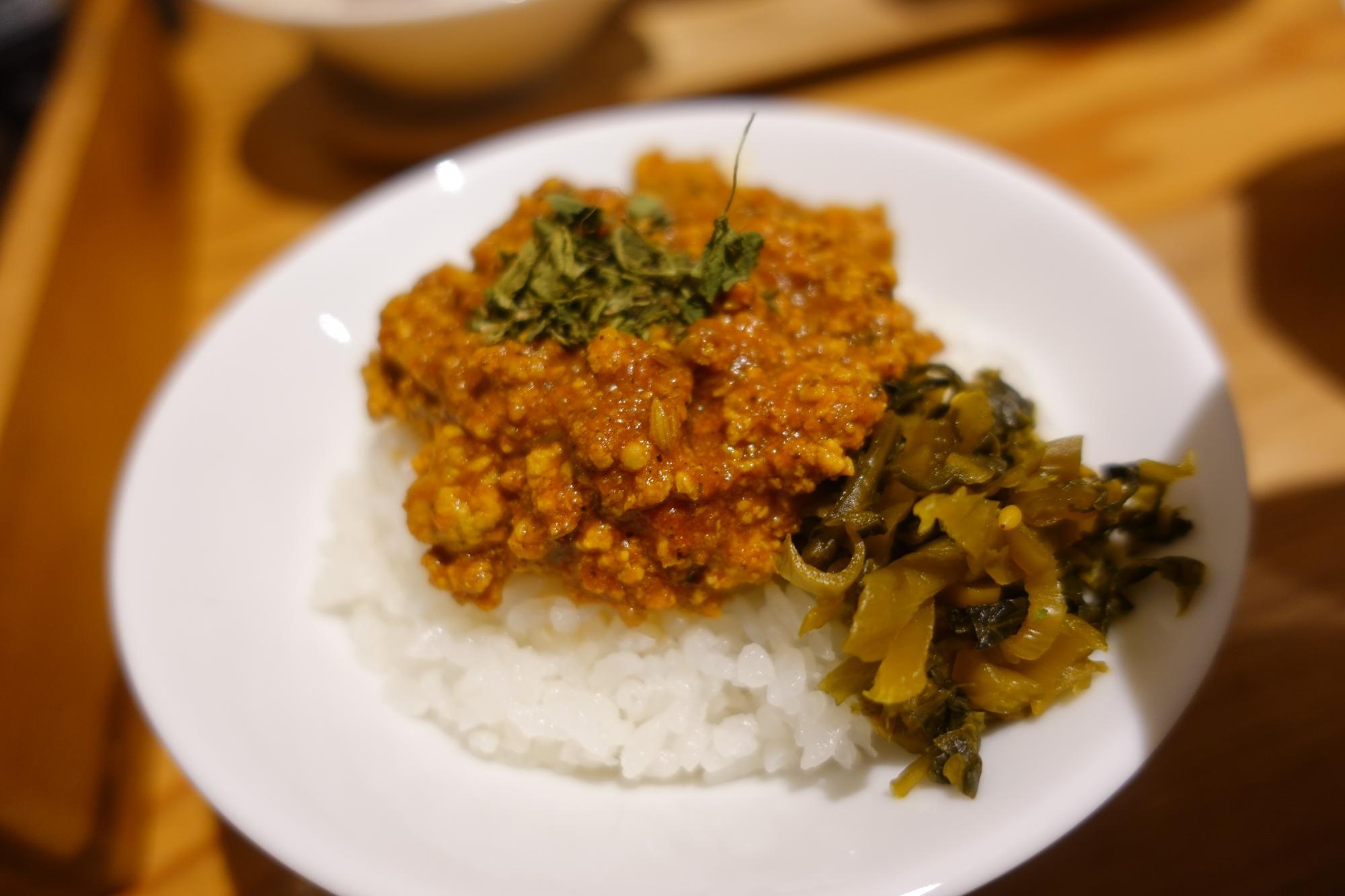 アッパレ スパイスラーメン専門店 SPICE 麺 アッ晴れ 「半キーマ飯」