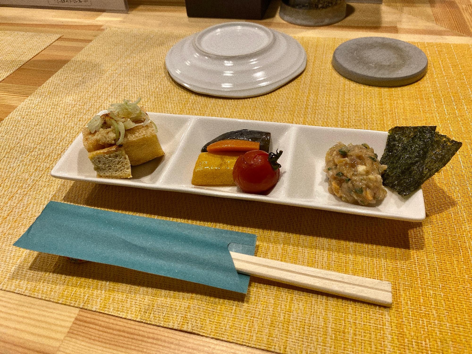 本格炭火焼鳥 萩のや お通し